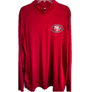 NFL San Francisco 49rs Football 1/4 Zip Pullover Shirt Men's Size XL Long sleeve